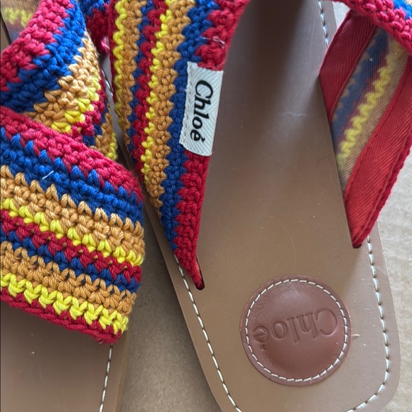 Chloe Women's Multicolor Crochet Sandals - Picture 4 of 6